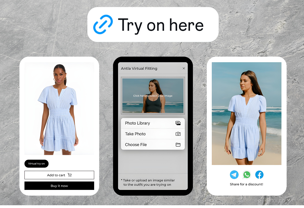 Virtual try on display