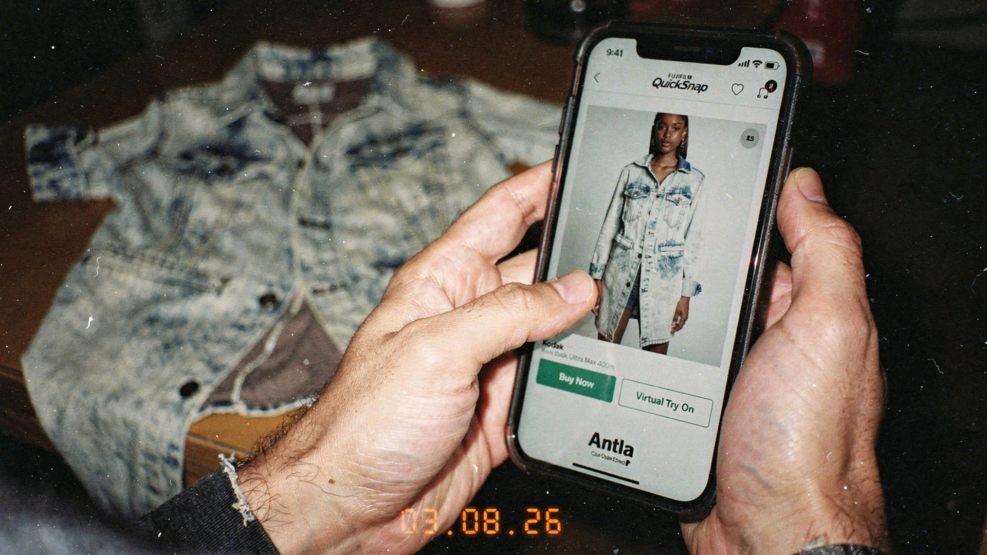 Mobile Shopify fashion product page with clear fit details and customer photos, showing PDP elements that convert before paid ads