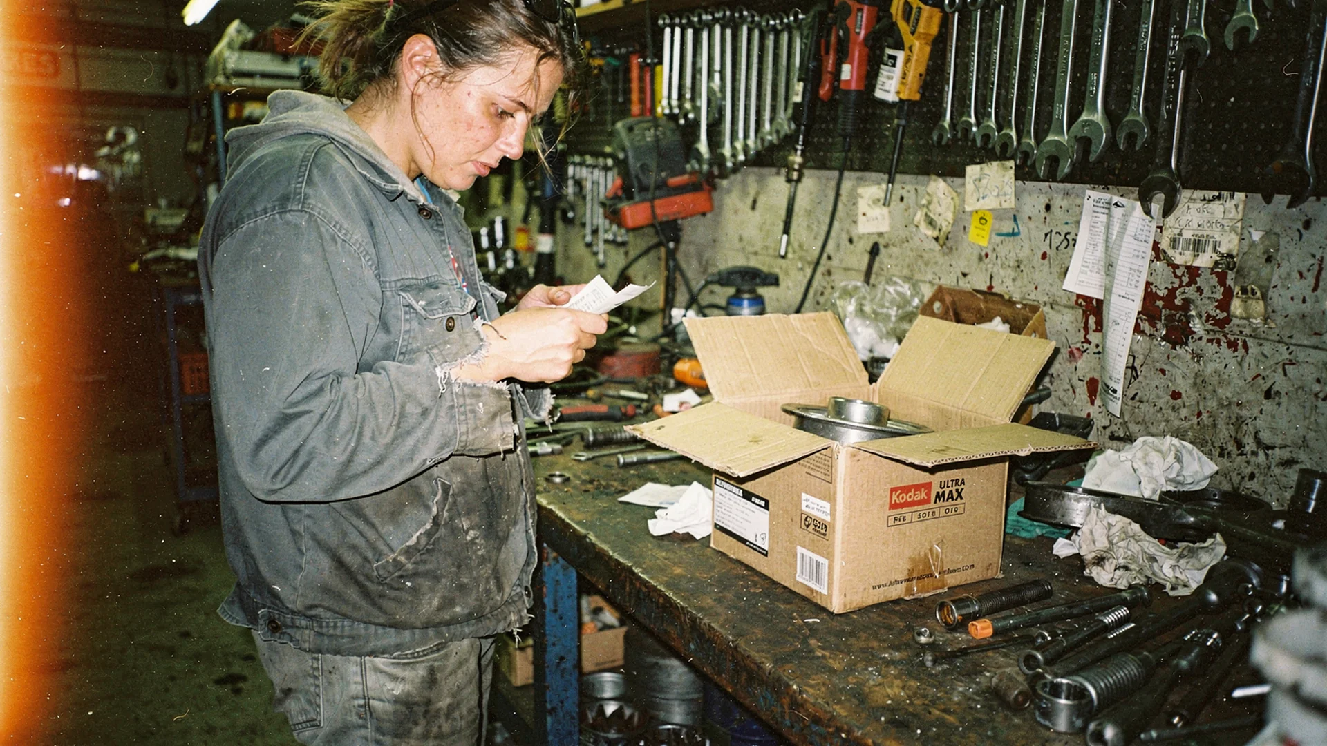Shopify aftermarket merchant reviewing return labels for wheels and body kit orders next to a dashboard showing try-on engagement metrics