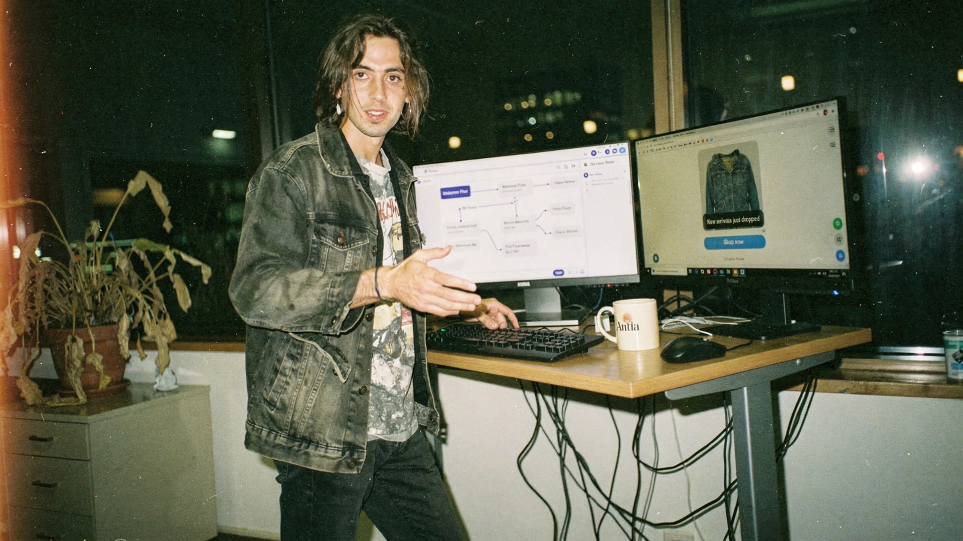 Shopify operator mapping a virtual try-on event from a fashion product page into email, SMS, ads, and analytics